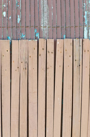 Old hard wood wall for backgroundの写真素材