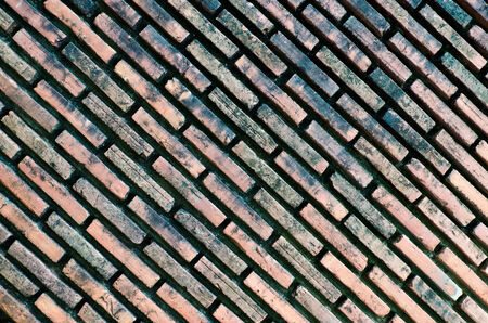 Old rough brick wallの写真素材