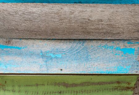 Old color hardwood plank closeupの写真素材