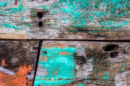 Old rusty color hardwood plank closeup for background userの写真素材