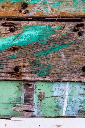 Old rusty color hardwood plank closeupの写真素材