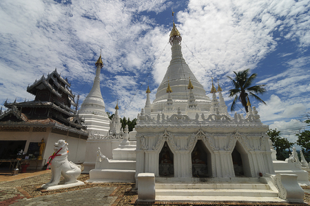 Wat Phra That Doi Kong Mu on a mountain top,Mae Hong Son,Northern Thailand.の写真素材