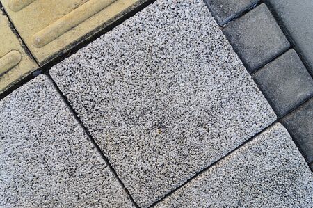 Close up of pattern on the footpath paving blockの写真素材