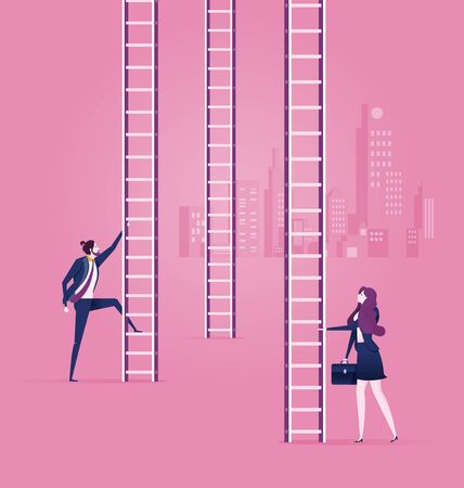 Business and Career Choices - Business competition conceptのイラスト素材