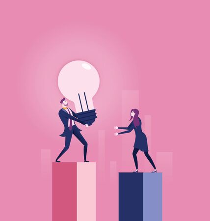 Share idea - Business concept Ideas Sharingのイラスト素材