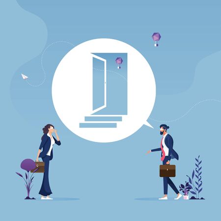 The Way Forward-Business opportunity and challenges conceptのイラスト素材