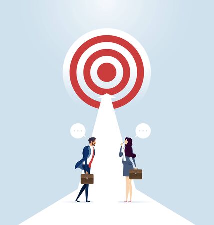 Way to success. Business concept of teamwork and leadershipのイラスト素材