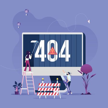 Concept 404 Error Page or File not found for web pageのイラスト素材