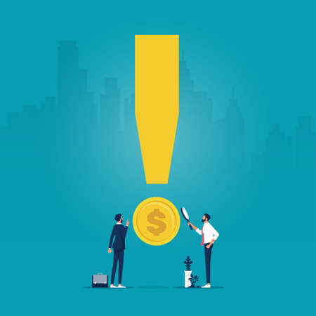 Business risk analysis, Risk Management and financial identifying, finance investment and risk conceptのイラスト素材