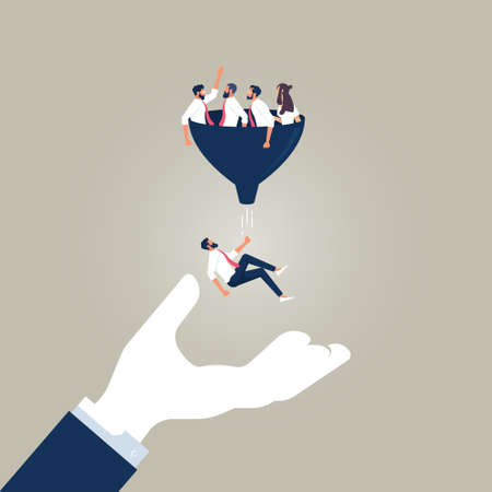 Hiring and recruitment concept, job search and career choice employment conceptのイラスト素材