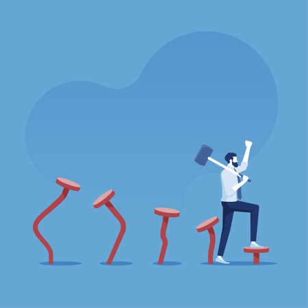 Skill level concept, training skill, from beginner to skilled expert, symbol of successful training and persistenceのイラスト素材