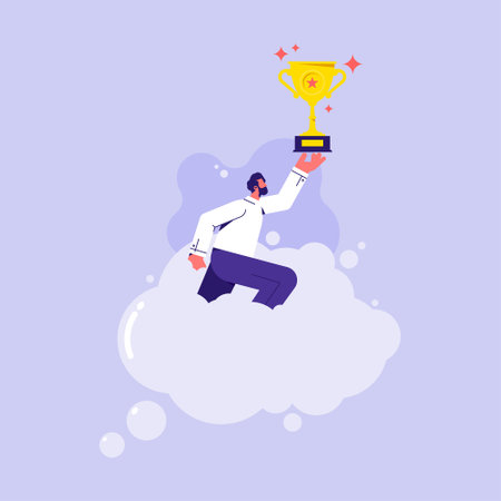 Make your dreams come true, creative or imagination to be success, aspiration, motivation to think big and achieve business goal conceptのイラスト素材