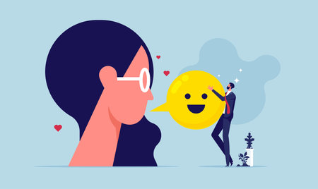 Embrace feedback concept. professional growth and self development business. Ask for feedback, Embrace feedback, Protect yourself from criticismのイラスト素材