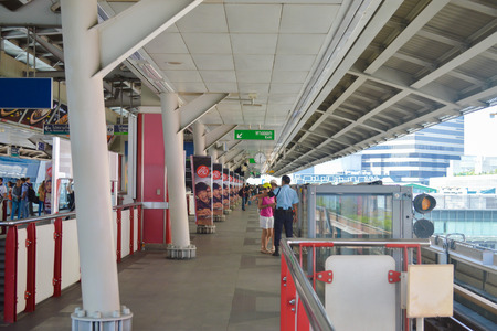 Rajadamri in Bangkok, Thailand: January 29, 2017 the Metro station BTS.のeditorial素材