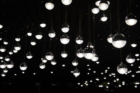 Light bulb in a dark place.