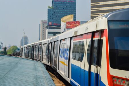 Bangkok, Thailand : January 29, 2017 Transport Metro BTS , Ratchadamri station.