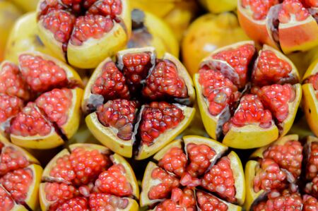 Pomegranate fruit, sweet and crisp.の写真素材