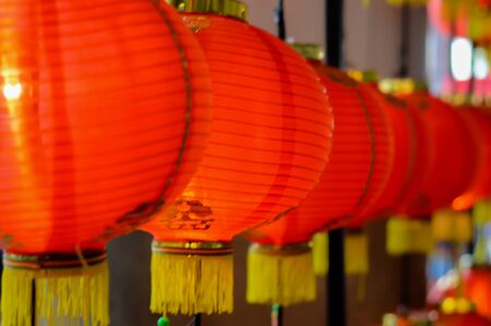 Red lantern on the occasion of the Chinese New Year.の写真素材