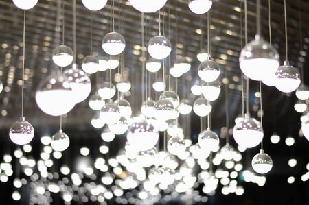 Light bulb in a dark place.の写真素材