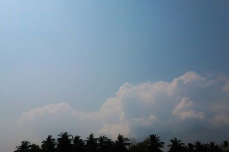 Blue sky with clouds backgroundsの写真素材