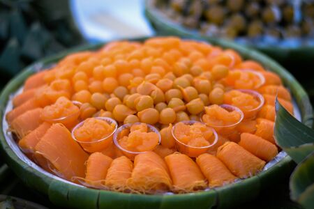 Dessert sweetmeat Thailand Savory and deliciousの写真素材
