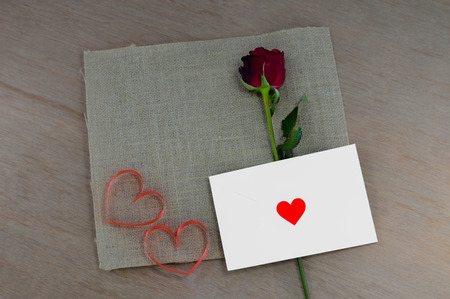 send a letter and red roses is A love confession For Valentine's Dayの写真素材