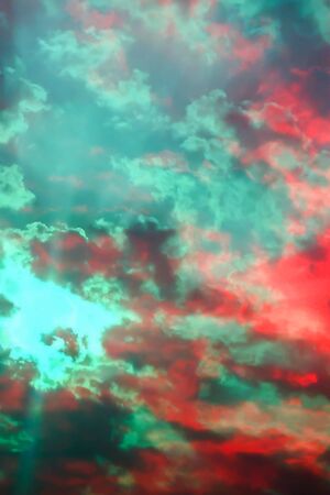 Dark Sky,Light shining, sunset, 
The sky is darkの写真素材