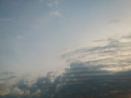 Dark Sky,Light shining, sunset, 
The sky is darkの写真素材