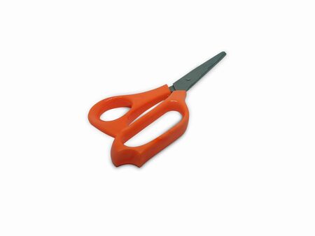 Scissors on a white background.の写真素材
