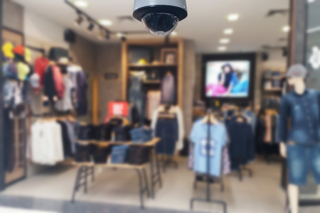 blurred photo, Blurry image,inside of the clothes shop,backgroundの写真素材