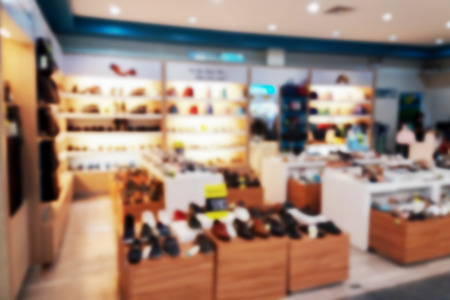 blurred photo, Blurry image,inside of the shoe shop,backgroundの写真素材
