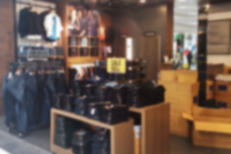 blurred photo, Blurry image,inside of the clothes shop,backgroundの写真素材