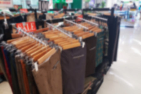 blurred photo, Blurry image,inside of the clothes shop,backgroundの写真素材