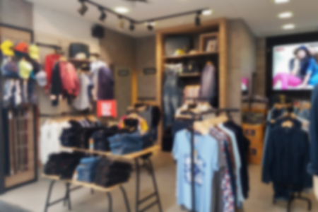 blurred photo, Blurry image,inside of the clothes shop,backgroundの写真素材