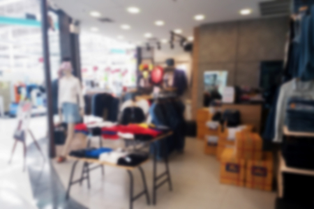 blurred photo, Blurry image,inside of the clothes shop,backgroundの写真素材