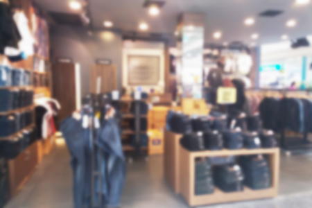 blurred photo, Blurry image,inside of the clothes shop,backgroundの写真素材