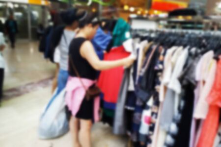 blurred photo, Blurry image,People shopping in Community Mall or Department Store, backgroundの写真素材