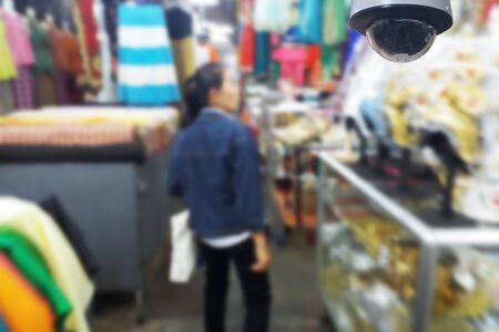 blurred photo, Blurry image,Fabric and 
Clothing store,backgroundの写真素材