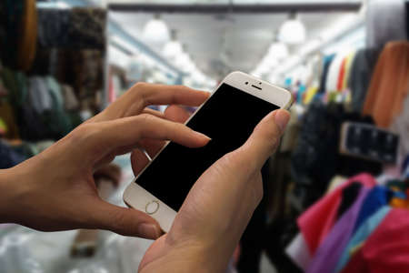 blurred photo, Blurry image,Fabric and Clothing store,backgroundの写真素材