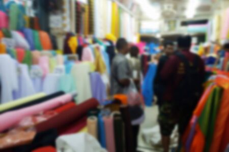 blurred photo, Blurry image,Fabric and 
Clothing store,backgroundの写真素材