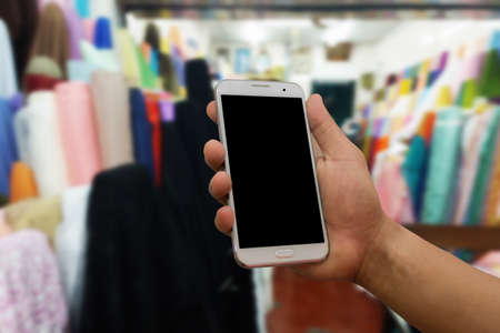 blurred photo, Blurry image,Fabric and 
Clothing store,backgroundの写真素材