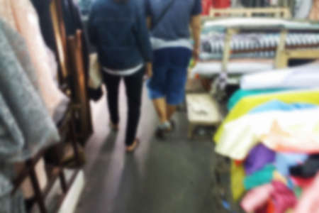 blurred photo, Blurry image,Fabric and 
Clothing store,backgroundの写真素材