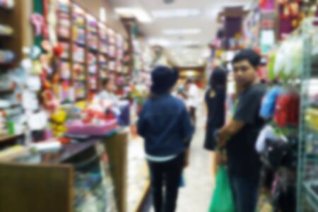 blurred photo, Blurry image,
People Walking shopping,backgroundの写真素材