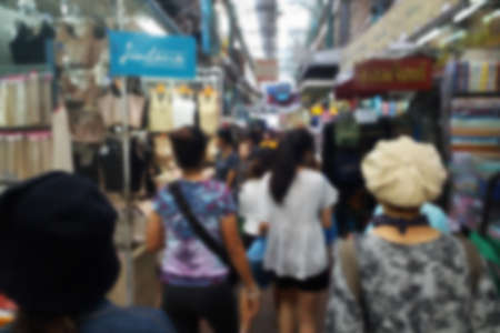 blurred photo, Blurry image,People Walking shopping,backgroundの写真素材