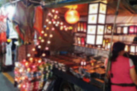 blurred photo, Blurry image,Street market,backgroundの写真素材