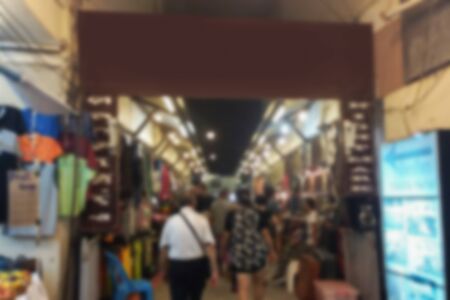 blurred photo, Blurry image,Street market,backgroundの写真素材