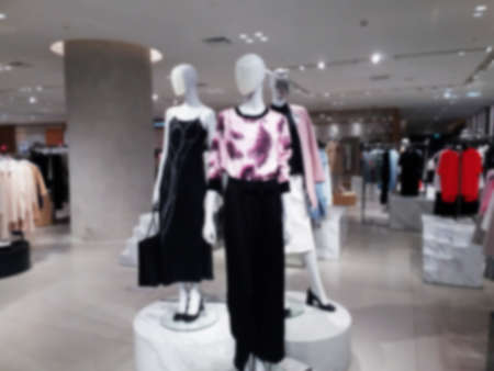 blurred photo, Blurry image,People shopping in  Department Store, backgroundの写真素材