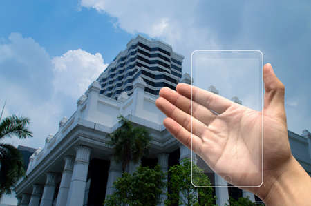 Common modern skyscrapers, high-rise buildings, architecture, Business backgroundの写真素材