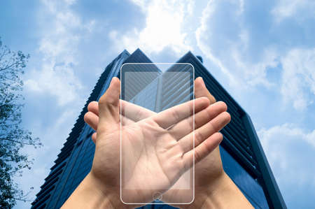 Common modern skyscrapers, high-rise buildings, architecture, Business backgroundの写真素材