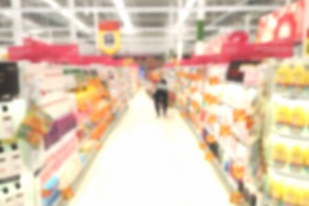 blurred photo, Blurry image, People shopping in  Department Store,  backgroundの写真素材